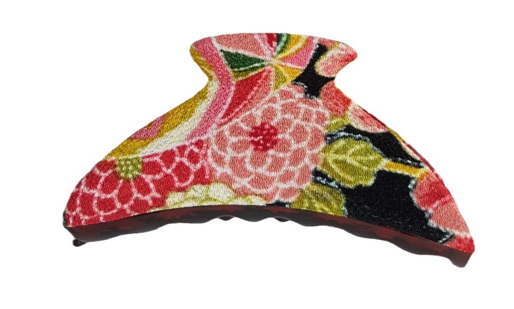 LK Trend & Style Haarclip Haarspange mit doppel Kralle, für die schnelle Frisur Top Spange, Je nach Ausschnitt des Stoffes kann das Muster variieren, Unikat.