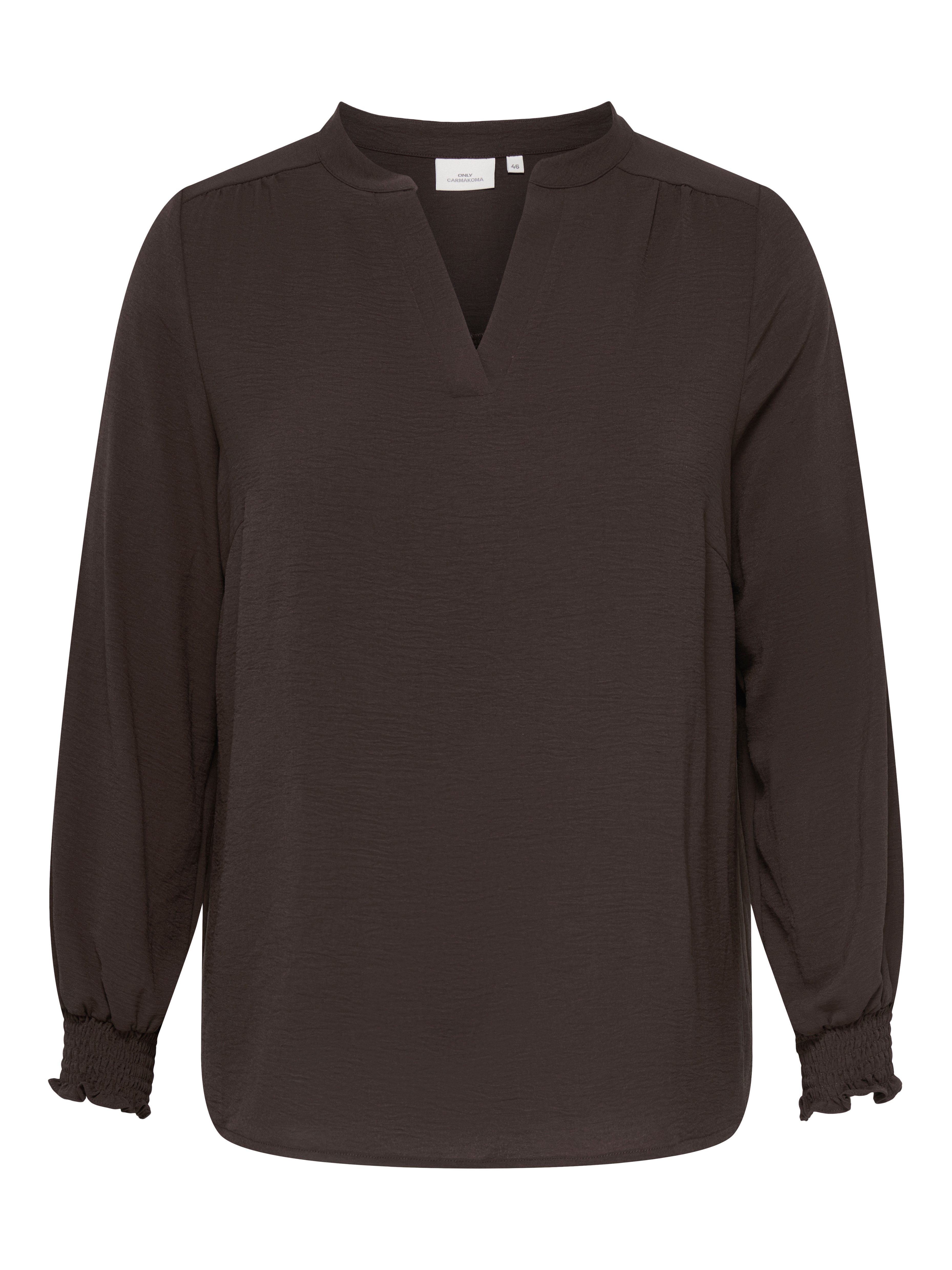 ONLY CARMAKOMA Shirtbluse CARMETTA LIFE V-NECK TOP WVN NOOS Kunstfaser, regular fit