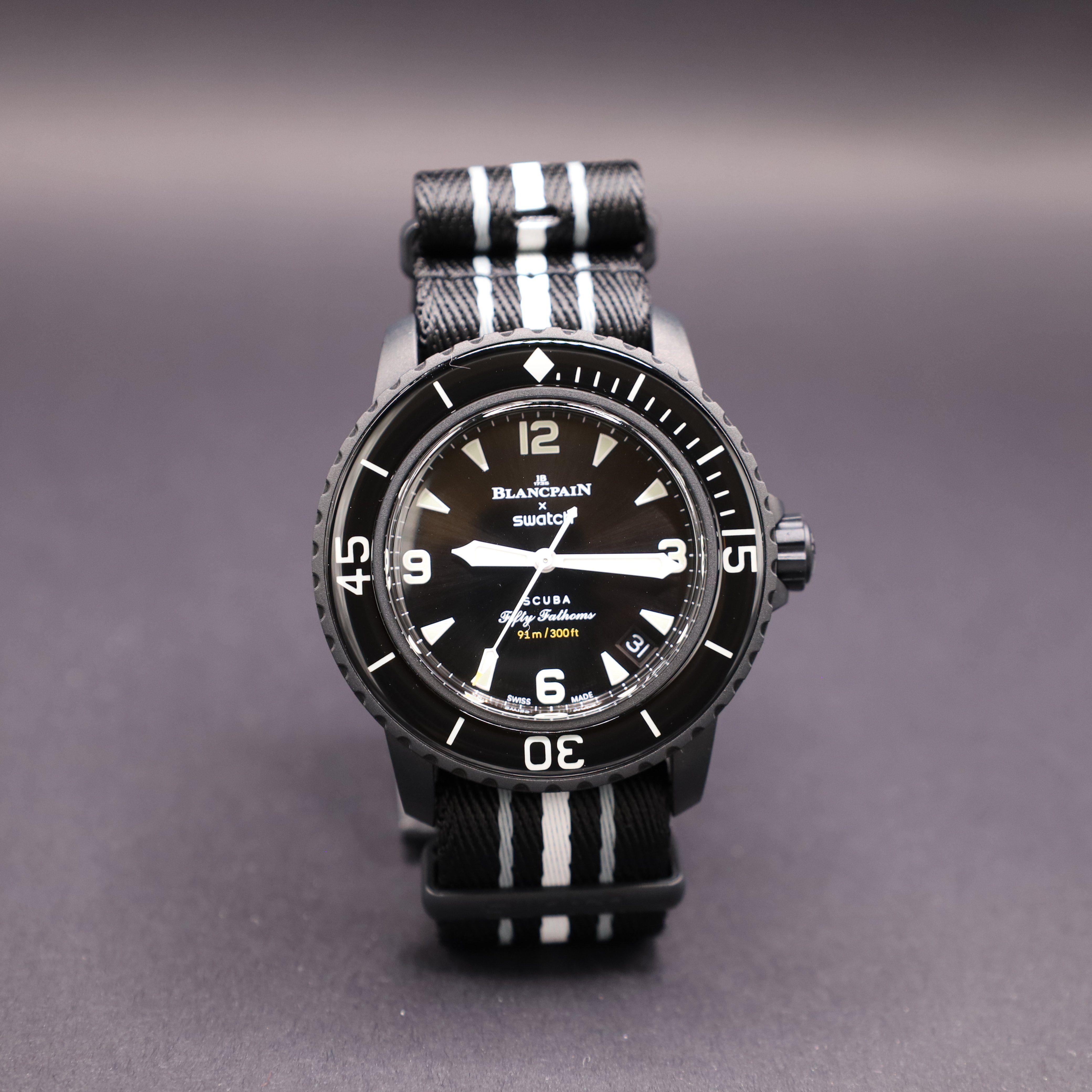 Swatch Automatikuhr Swatch x Blancpain Ocean of Storms Bioceramic Scuba Fif günstig online kaufen