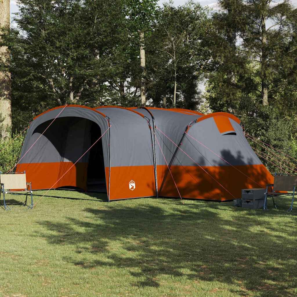 Faltzelt Familienzelt 760x645x230 cm Grau-Orange