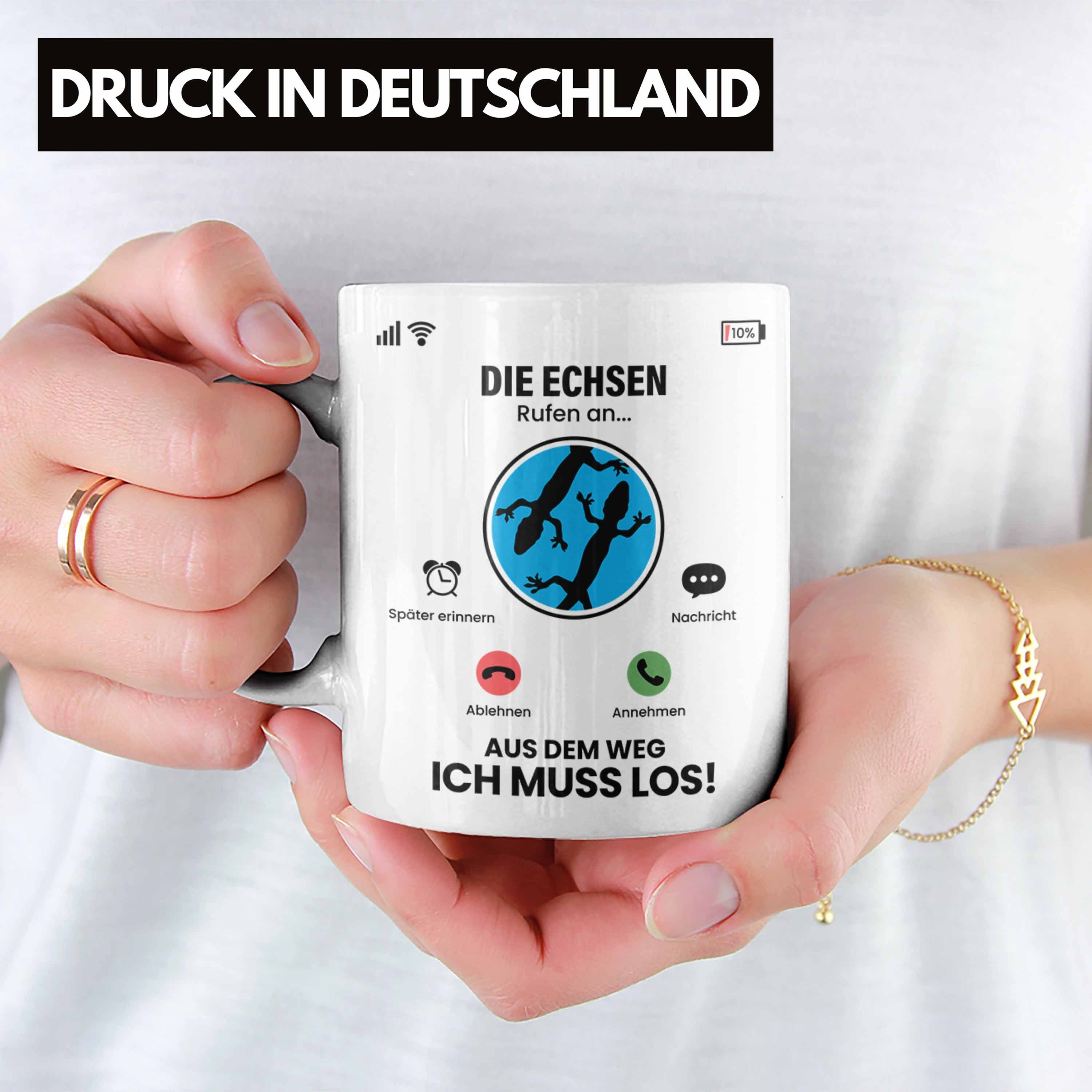 Die Echsen Tasse Besitzer Rufen Trendation Geschen Geschenk Tasse für An Weiss Züchter Echsen