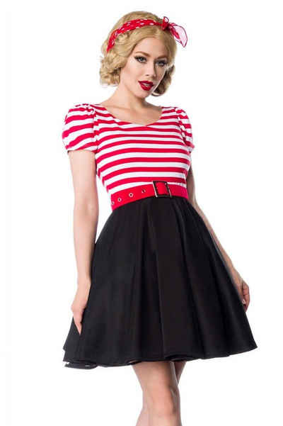 BELSIRA A-Linien-Kleid »Vintage Rockabilly Jersey Kleid Retrokleid Minikleid mit Tellerrock«
