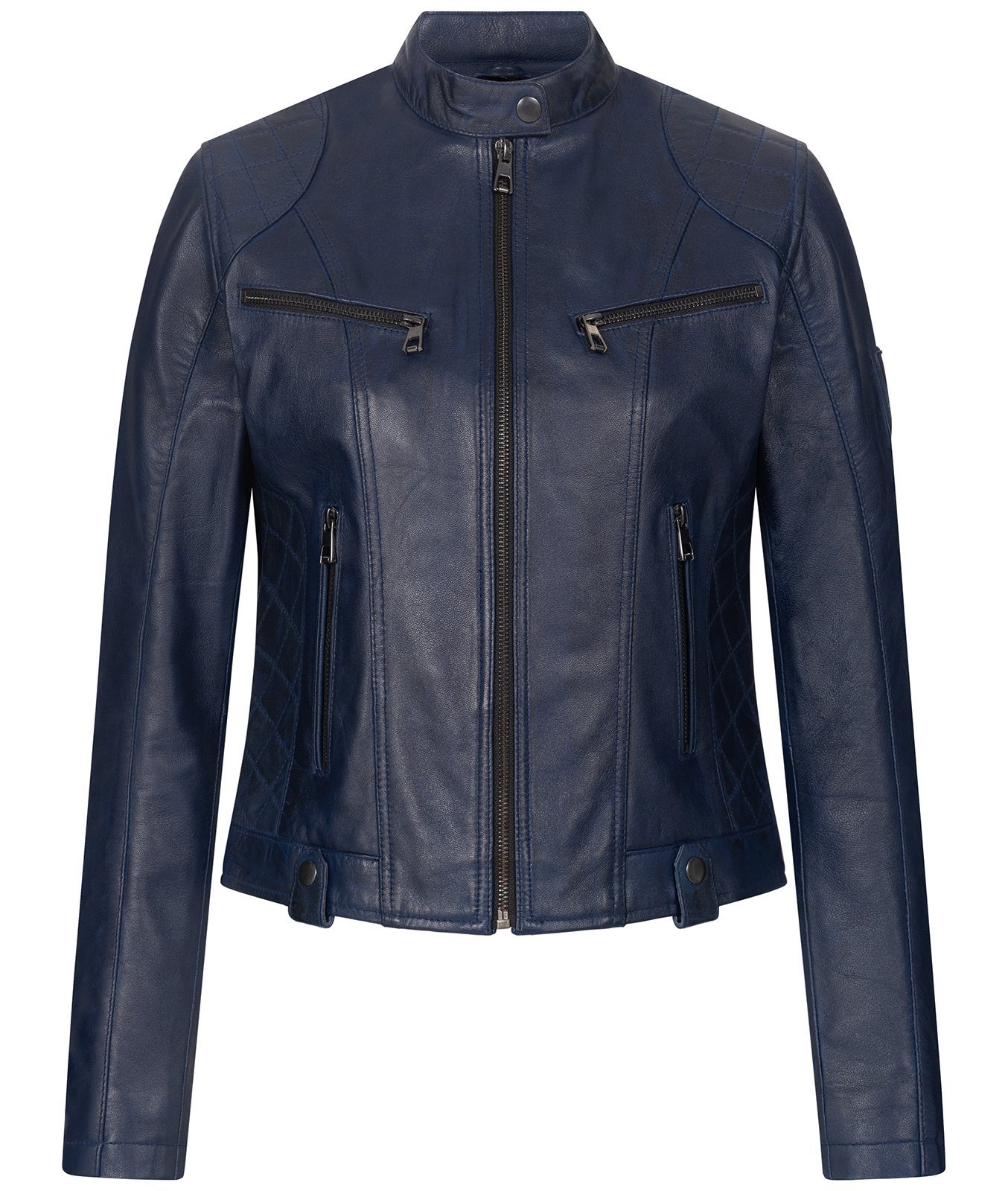 damen lederjacke royal blaue lederjacke