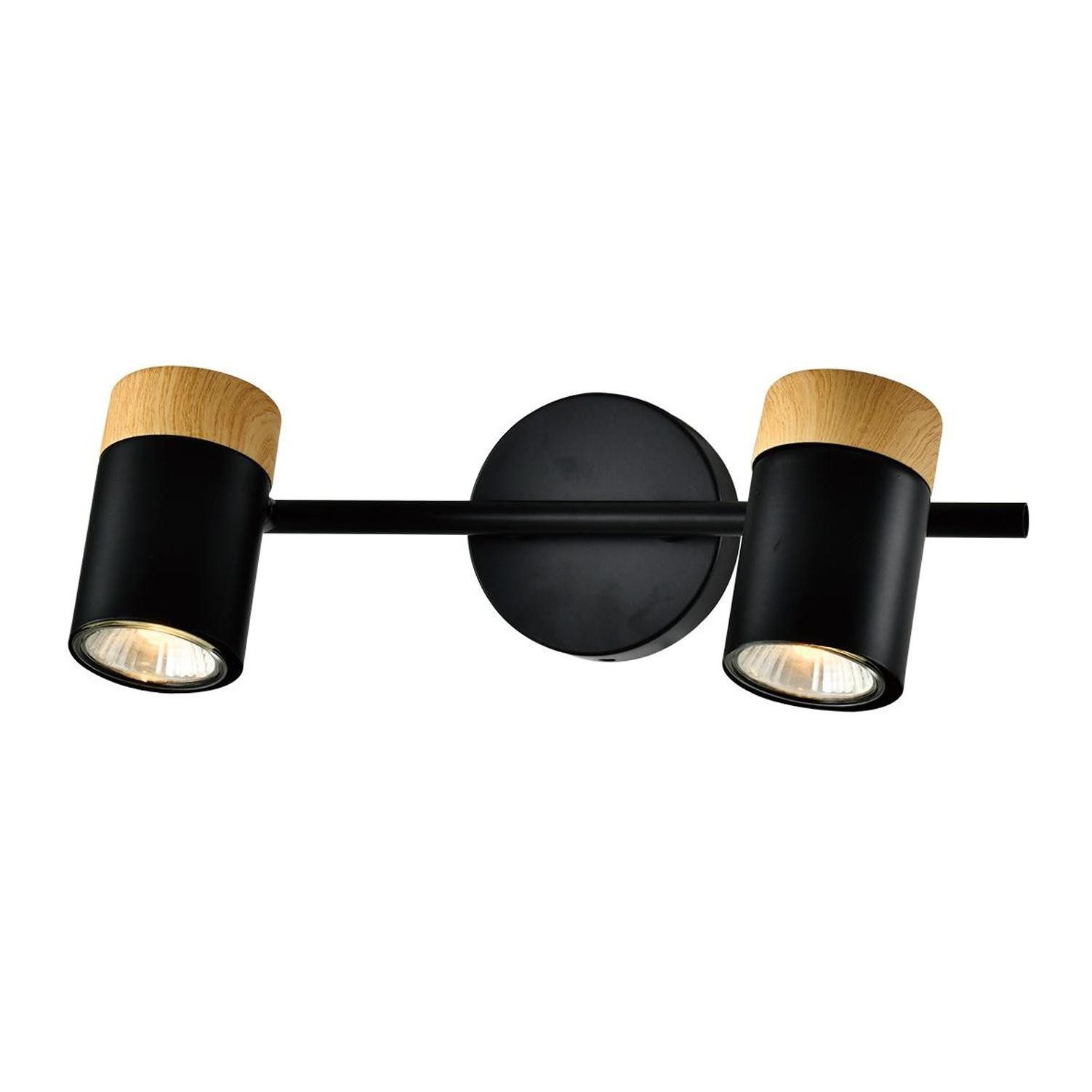 Nettlife Deckenstrahler 2/3/4 Flammig Holz GU10 Deckenlampe Schwarz, Schwen günstig online kaufen