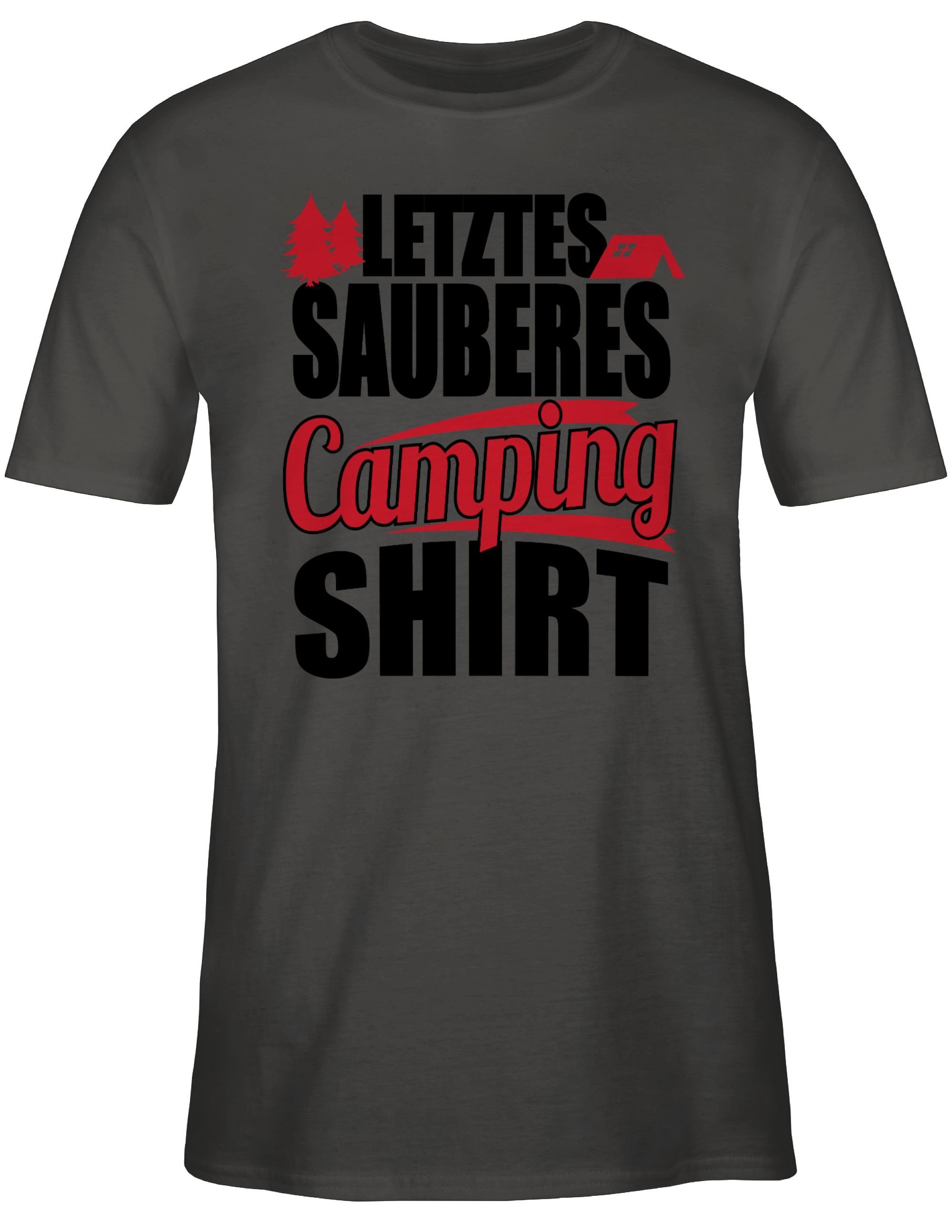 Shirtracer T-Shirt Letztes sauberes Camping Shirt günstig online kaufen