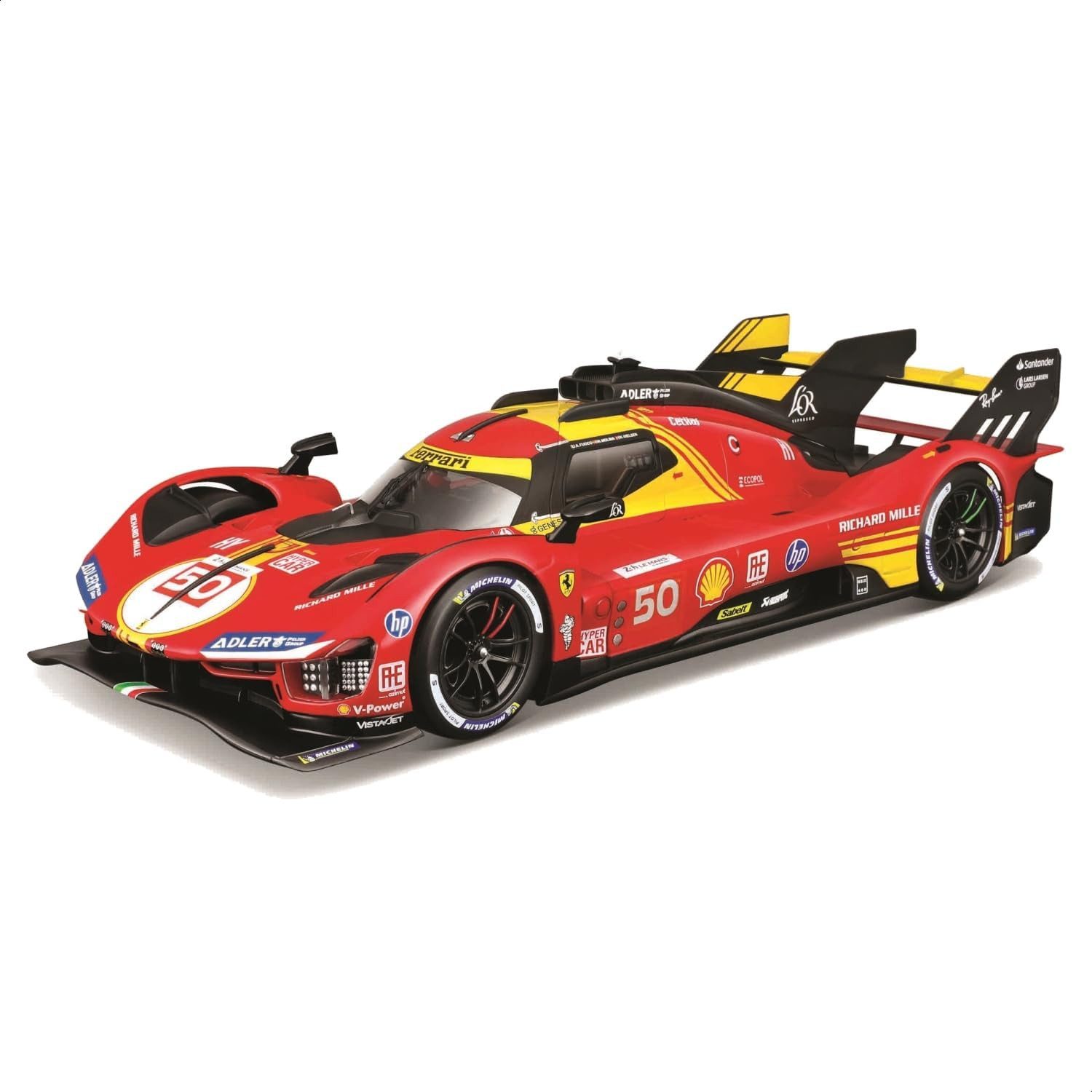 Bburago Modellauto Ferrari 499P LMH #50 - Sieger LeMans '24, Maßstab 1:24