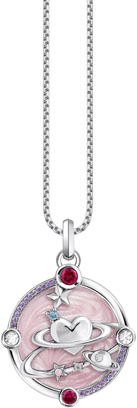 THOMAS SABO Kettenanhänger rosa mit Her...