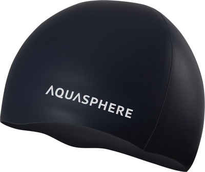 Aquasphere Badekappe PLAIN SILICONE CAP BLACK WHITE