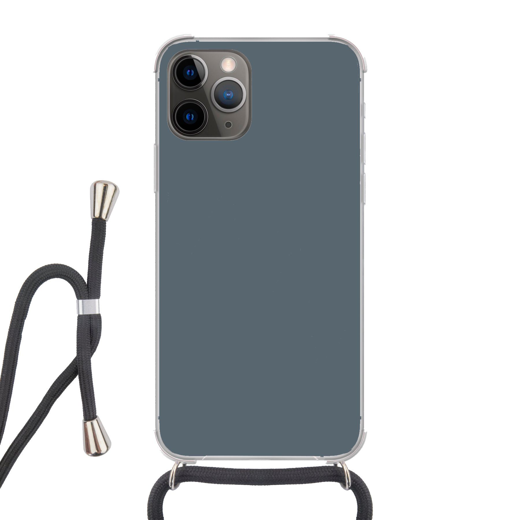 MuchoWow Handyhülle für Apple iPhone 13 Pro Farben - Blau - Innen, Tragbare Handyhüllen mit Kette zum umhängen, Handykette Handyband