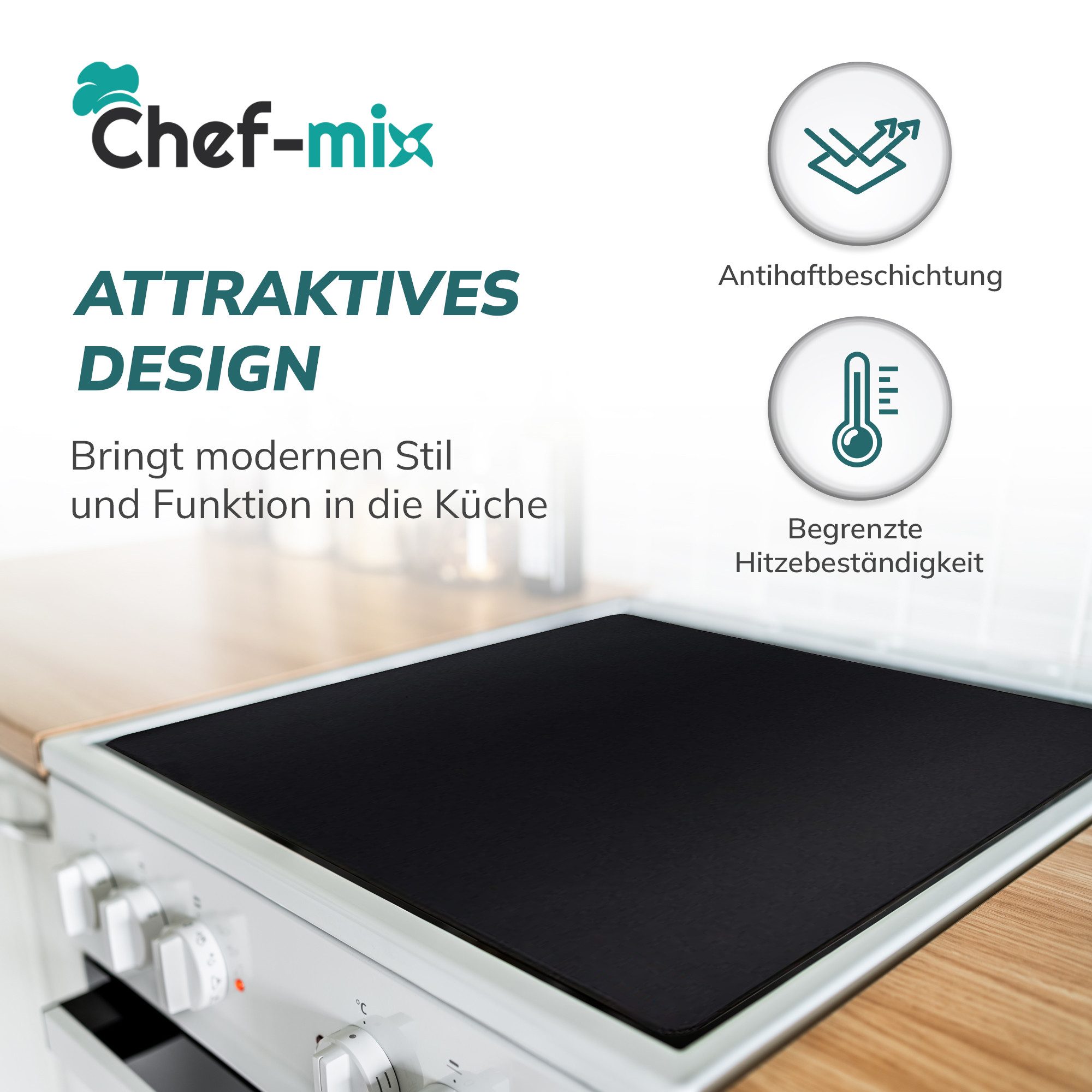 Chef-Mix Herd-Abdeckplatte Matte wasserdicht mit Antirutschbeschichtung, Schutz für Elektroherd, Waschmaschine, Trockner
