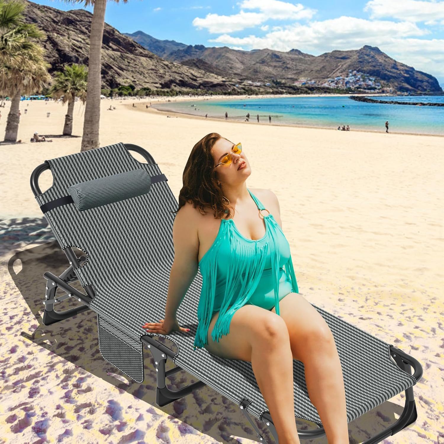 Meulbaty Klappbett Gästebett, Sonnenliege, Campingbett, 220KG günstig online kaufen