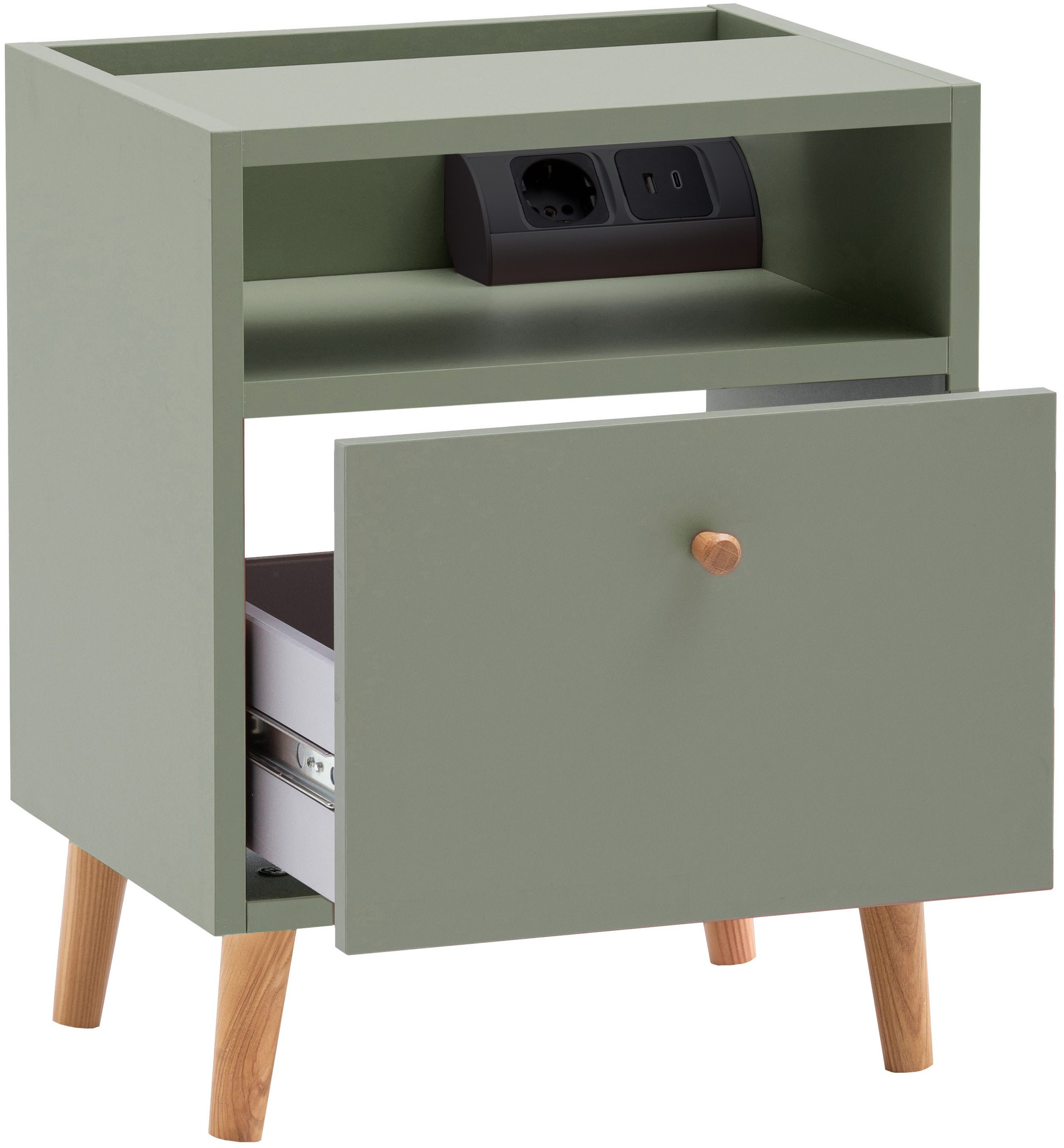 Schildmeyer Nachtschrank Bjarne, Nachtschrank, Made in Germany, B: 40,2 cm (1-St) Solide Verarbeitung - Dieses Produkt ist in Deutschland gefertigt