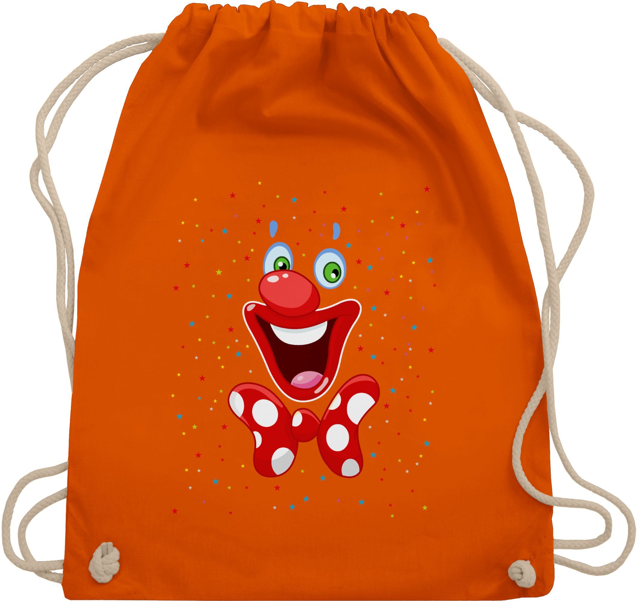 Turnbeutel Clown Gesicht Karneval Kostüm I Clownkostüm witziges Clowngesicht I Fa