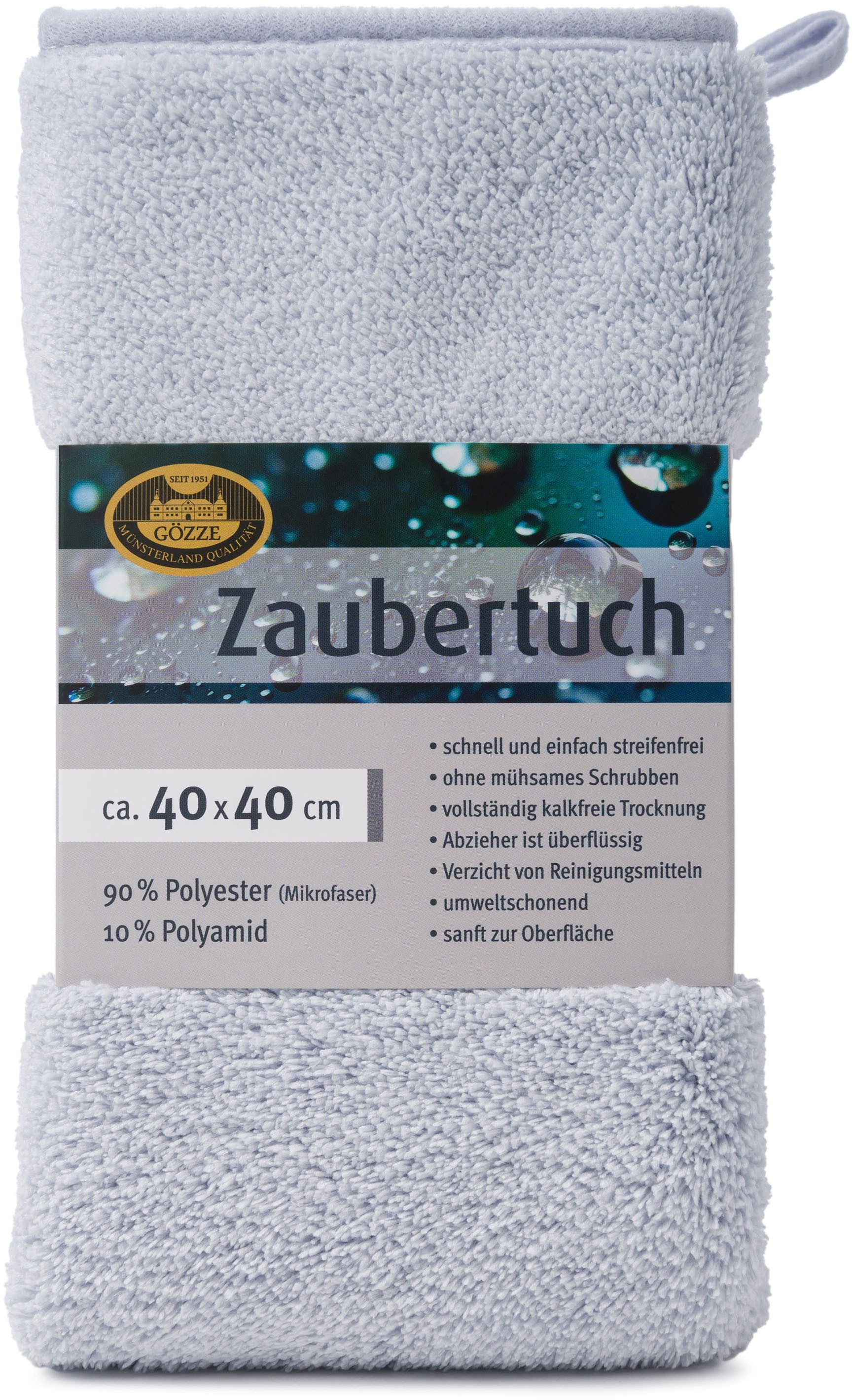 Gözze Zaubertuch Mikrofasertuch (Mikrofaser, 40x40 cm, Set, 2-tlg., hohe Wasseraufnahme, extrem saugstark, zum reinigen und trocknen)