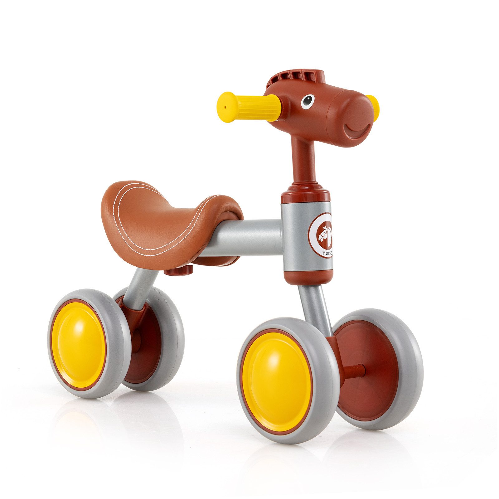 COSTWAY Laufrad, Lauflernrad mit 4 Rädern, Kinderlaufrad, Balance Bike