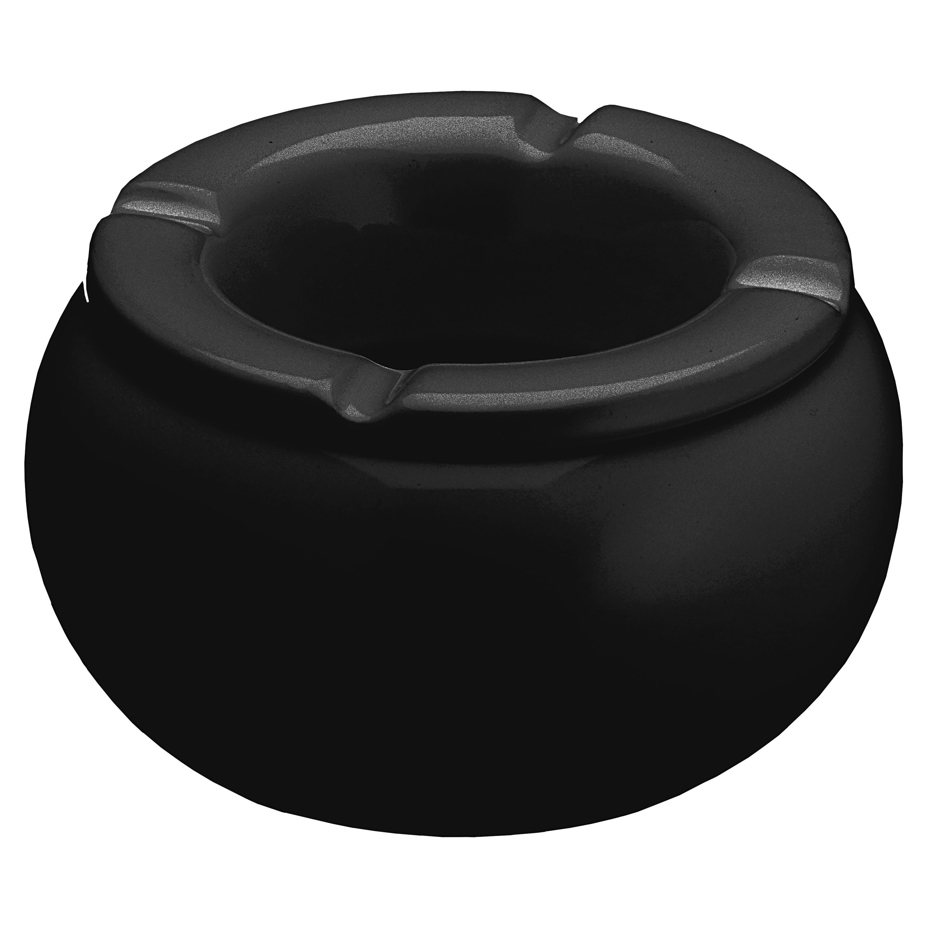 CEPEWA Aschenbecher Sturmaschenbecher 2er Set Ø13cm Keramik weiß schwarz rund Aschenbecher