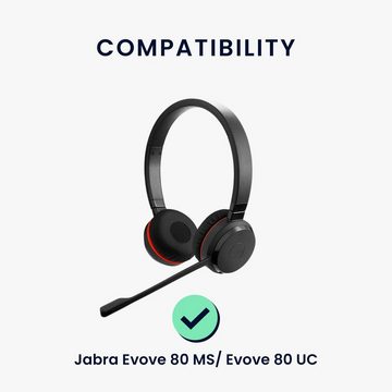 kwmobile 2x Ohr Polster für Jabra Evove 80 MS / Evolve 80 UC Ohrpolster (Ohrpolster Kopfhörer - Kunstleder Polster für Over Ear Headphones)
