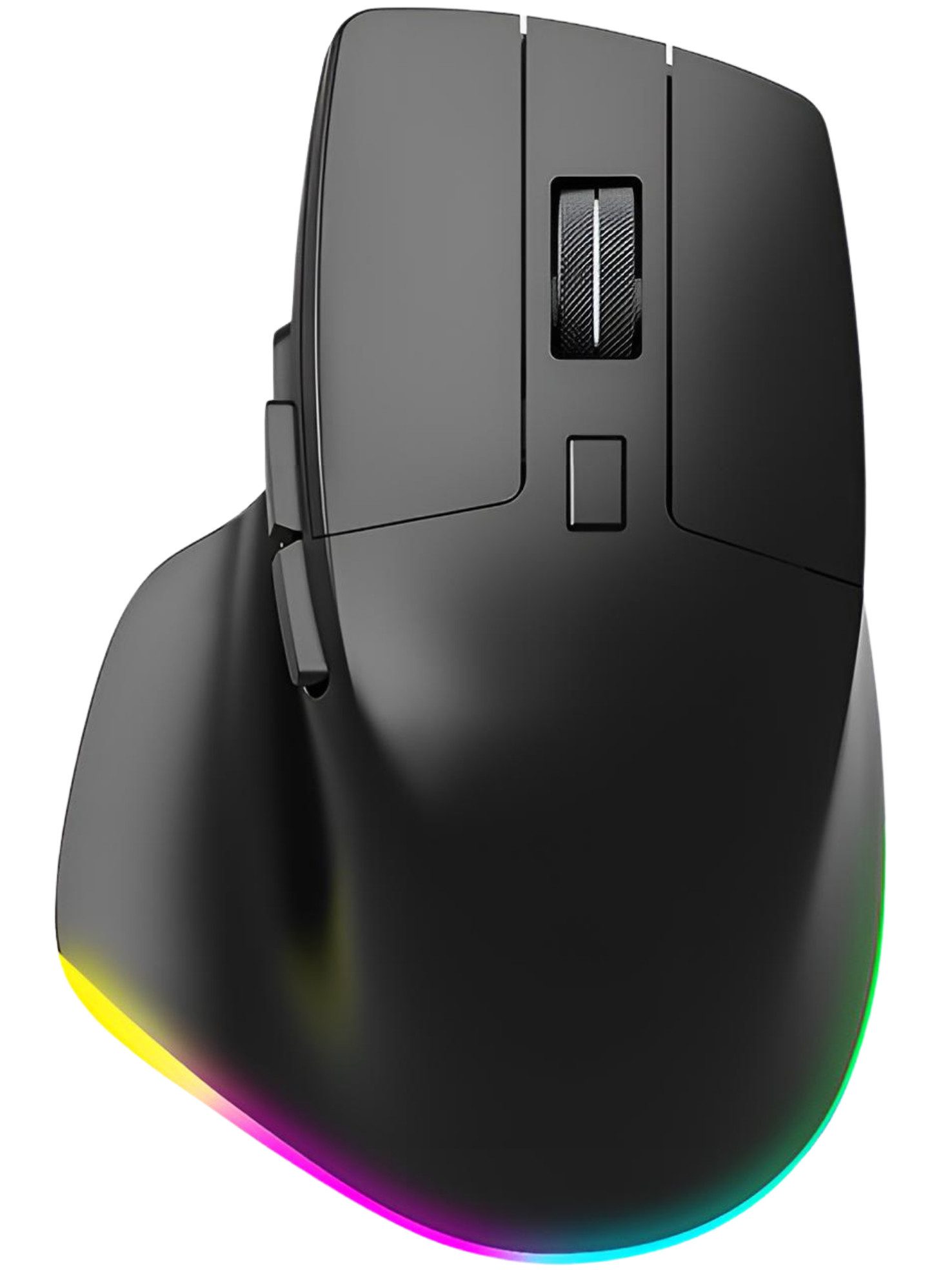 S&T Design RGB Gaming Maus Kabellos Wireless Schwarz Bluetooth Gaming-Maus (Funk, kabelgebunden, Bluetooth, USB-C, 2400 dpi, Ergonomisch, 6 Tasten, 7 RGB Beleuchtung, 2.5G Funk, USB-C)