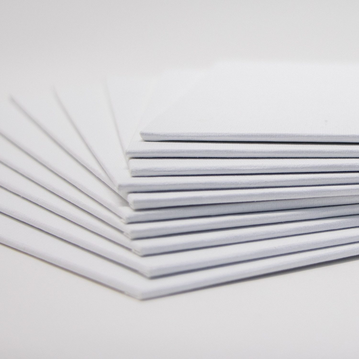 M MERCEO Leinwand, 10er-Set Malkarton Malpappe 20x20cm (Leinwand auf Karton, 3mm stark)