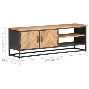 furnicato TV-Schrank 120x30x40 cm Massivholz Akazie