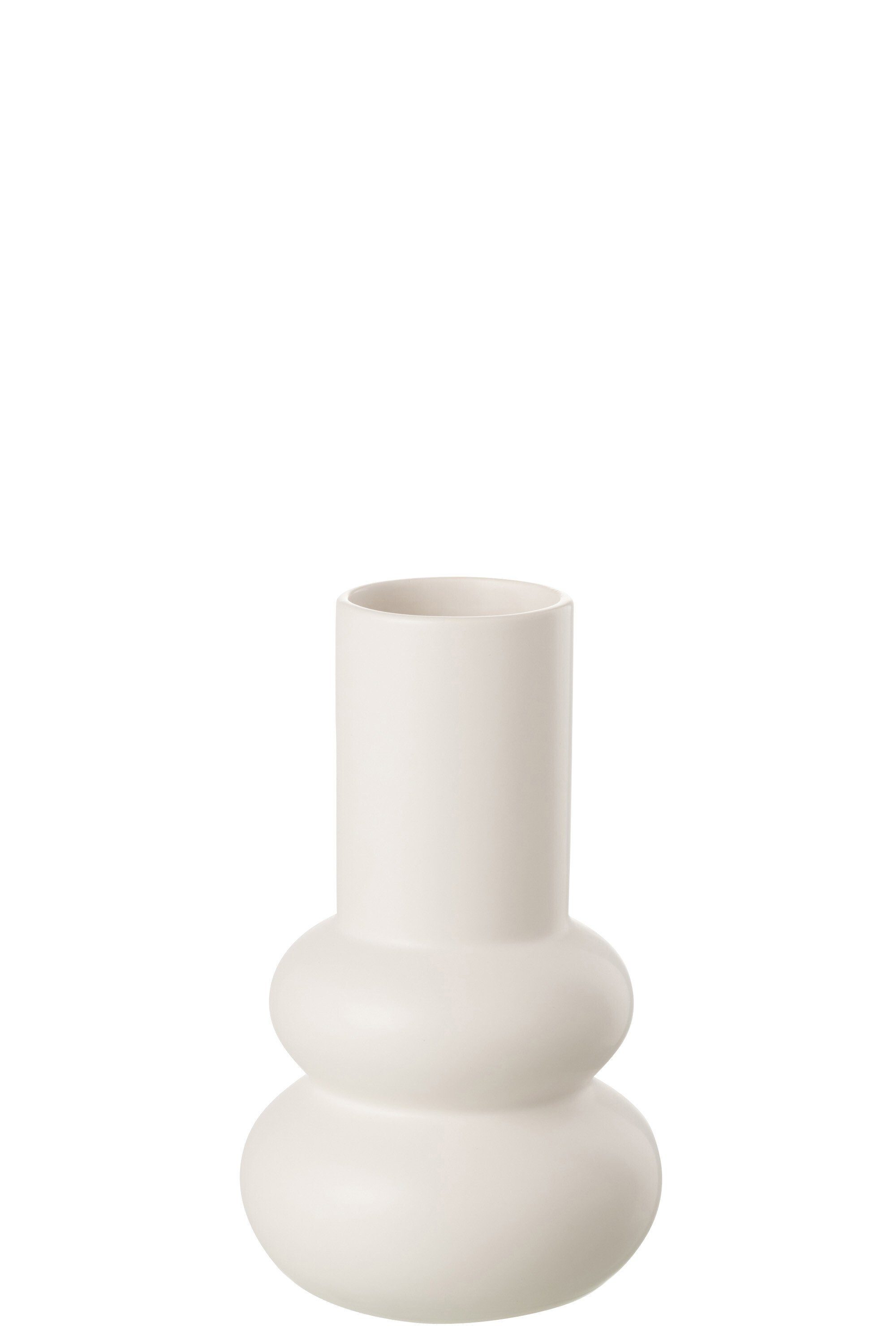 J-line Dekovase Skandi Buble, Dekovase Vase Minimalist matt Nordic weiß