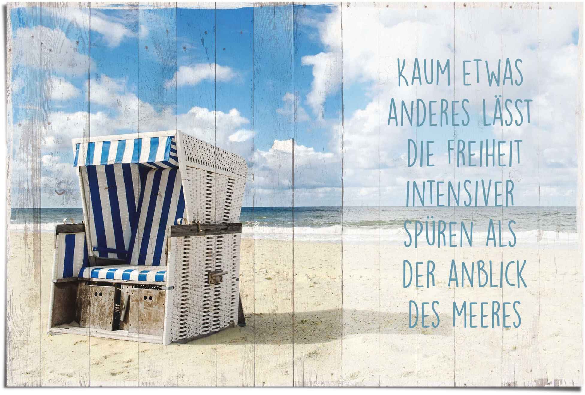 Reinders! Poster Freiheit am Strand Spruch, (1 St) | Poster
