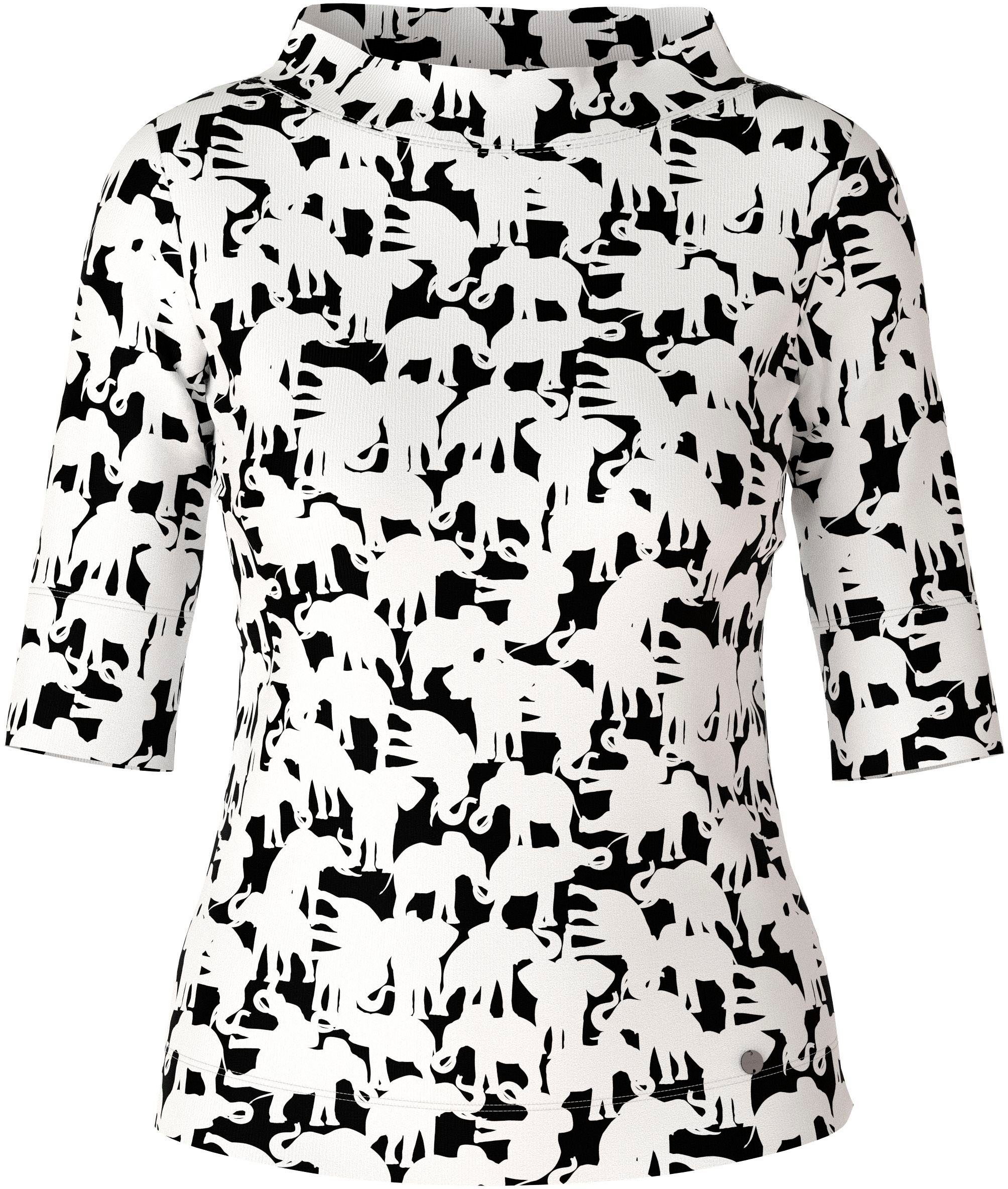 T-Shirt Tailliertes Premium Marc Damenmode Intense" Cain T-Shirt Animal "Collection
