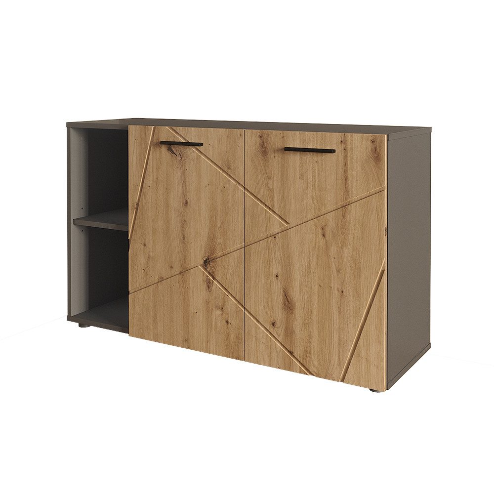 Vicco Schuhschrank Irma, Anthrazit/Artisan, 106 x 63 cm mit 2 Türen (1-St)