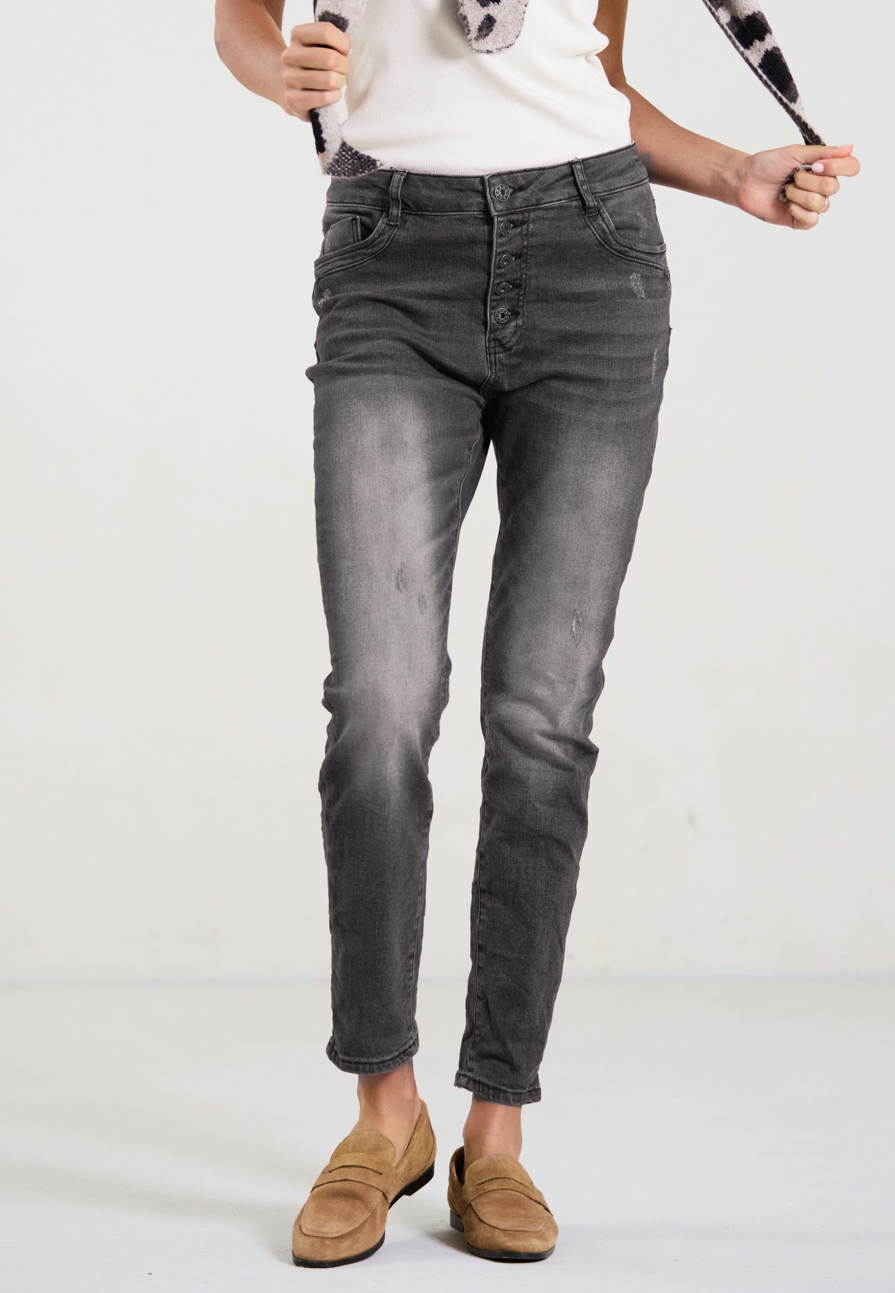 Andijamo-Fashion 7/8-Hose REBEL CUT Slim Fit mit schmalem verkürztem Bein