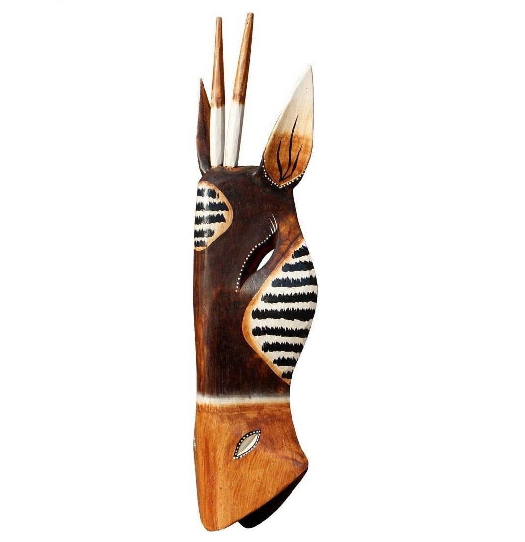 Wogeka Wanddekoobjekt Wand-Maske Antilope 32 cm günstig online kaufen