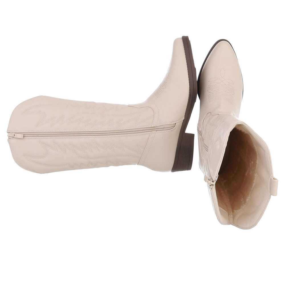 Ital-Design Elegante Damen-Stiefel mit Kunstvollem Design und Komfort Weste günstig online kaufen