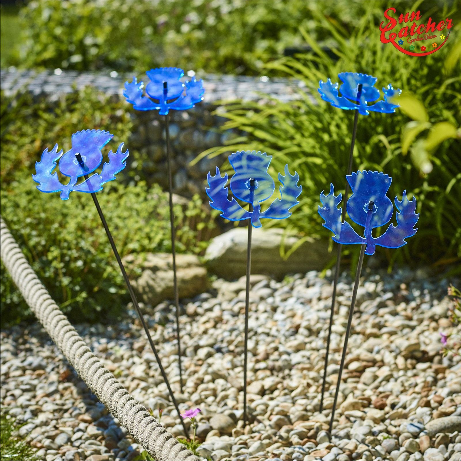 Garten 5x SunCatcher Sonnenfänger große Gartenfigur Scotti Ø15cm Dekoration SunCatcher H75cm