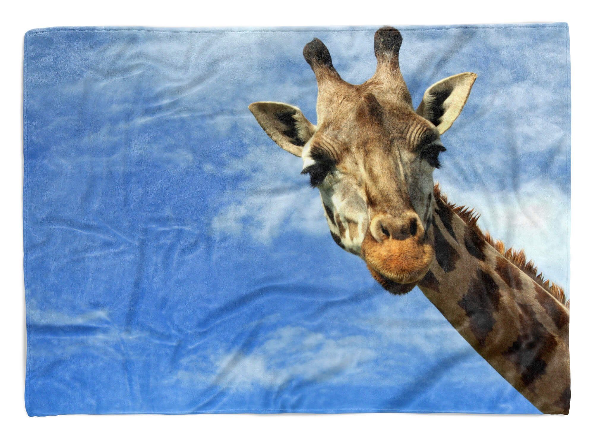 Handtücher Handtuch Strandhandtuch Saunatuch Kuscheldecke mit Tiermotiv Giraffe, Baumwolle-Polyester-Mix (1-St), Handtuch