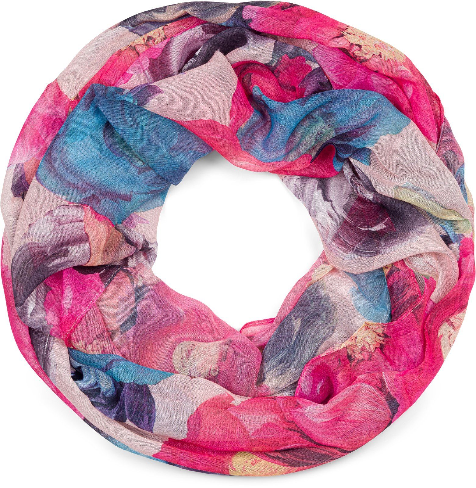 styleBREAKER Loop Loop mit Blumen Muster, (1-St) günstig online kaufen