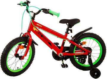 TPFSports Kinderfahrrad Volare Rocky 16 Zoll mit 2x Handbremse, 1 Gang, (Kinder Jugend Fahrrad - Jungsfahrrad - Rutschfeste Sicherheitsgriffe), Kinder Fahrrad 16 Zoll - Kinderrad Modern - Rot