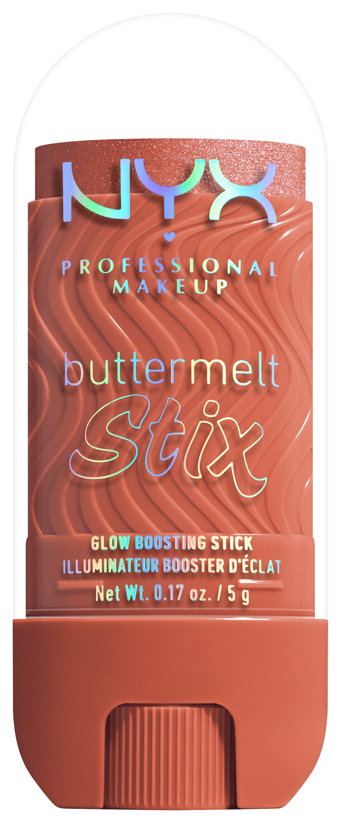 NYX PROFESSIONAL MAKEUP Highlighter BUTTERMELT STIX GLOW BOOSTING HIGHLIGHTER STICK, mit Cupuaçu- und Kokosnussbutter, für einen ultimativen Glow
