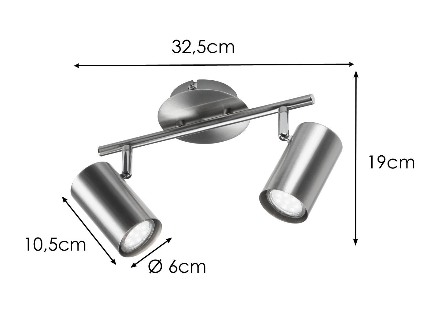meineWunschleuchte LED Deckenstrahler, LED wechselbar, Warmweiß, günstig online kaufen