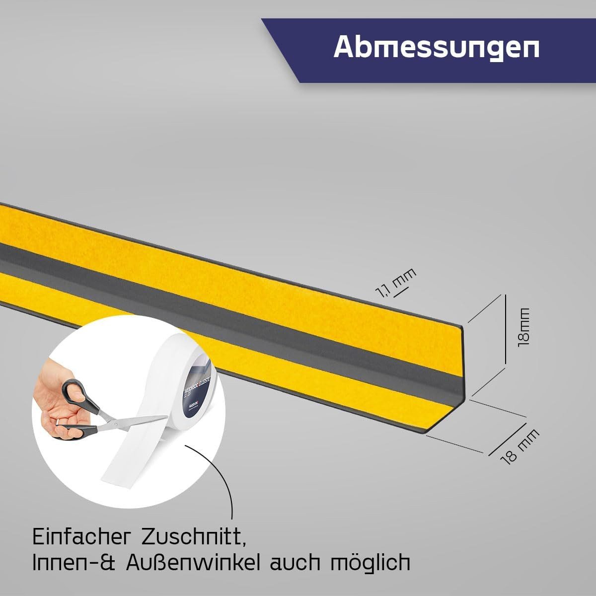 HOLZBRINK Sockelleiste HOLZBRINK selbstklebend PVC 18x18mm, 1 m, L: 100 cm, günstig online kaufen