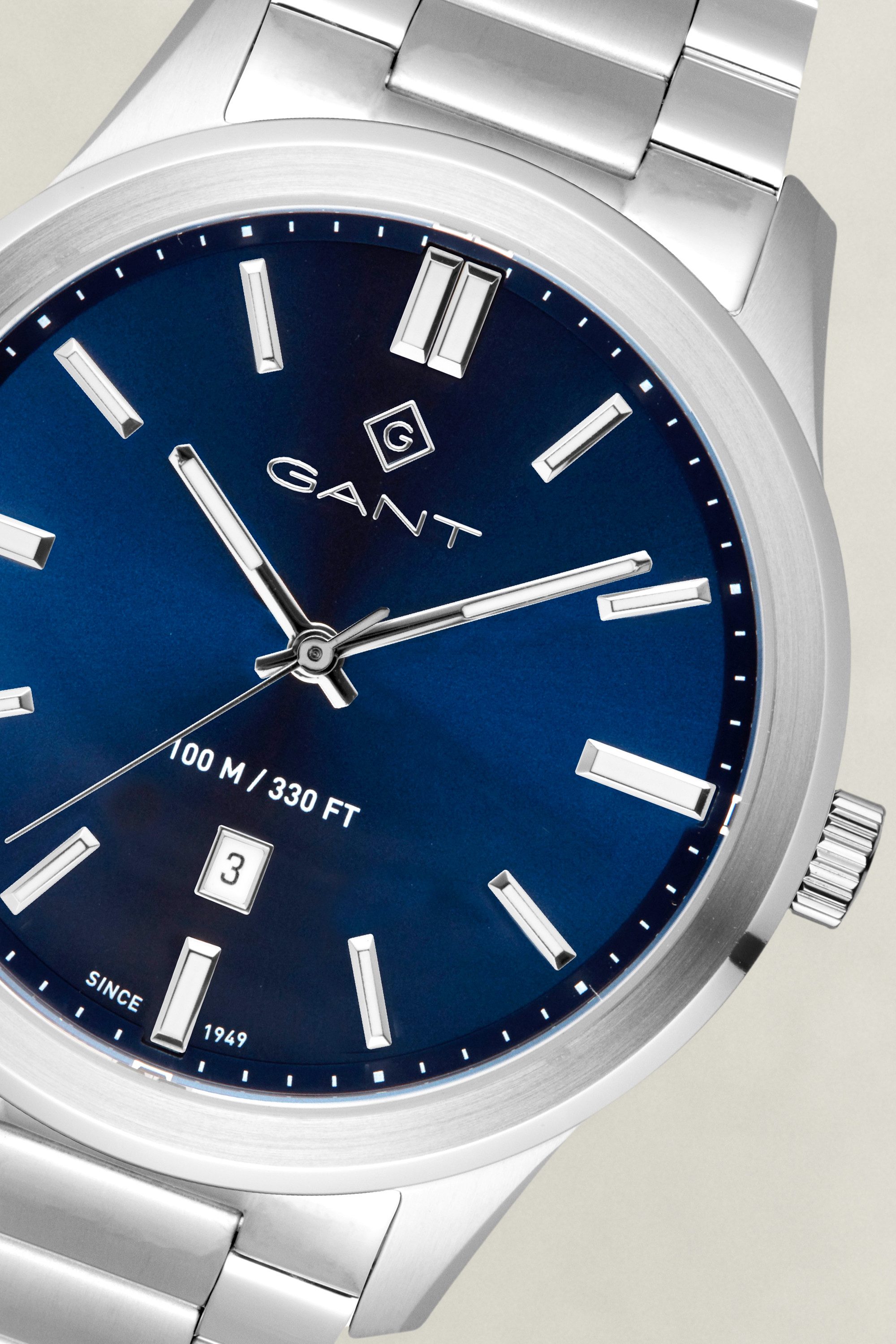 Gant Quarzuhr Bridgeton G182003, Armbanduhr, Herrenuhr, Edelstahlarmband, analog, Tag
