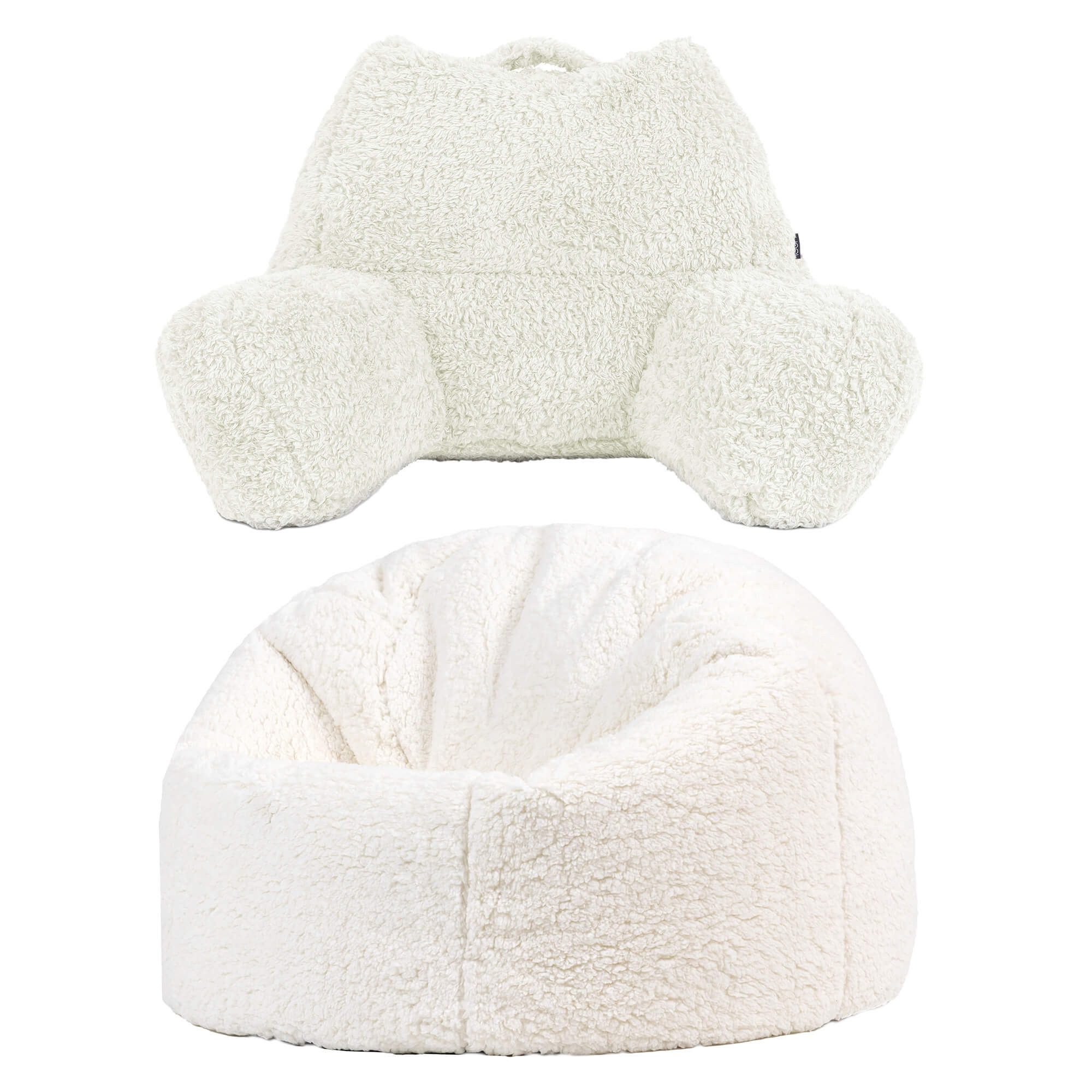 icon Sitzsack Kinder mit Lesekissen aus Fleece „Kingston" (Spar-Set, 1 x Sitzsack, 1 x Lesekissen), 80x45cm, Made in Germany, für Erwachsene & Kinder, mit Füllung