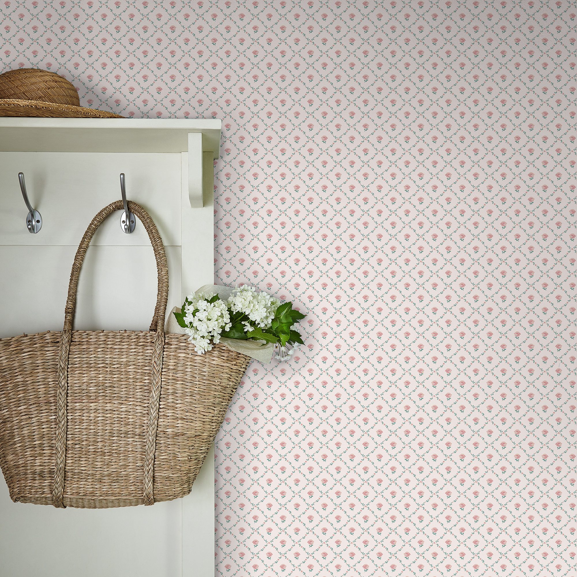LAURA ASHLEY Vliestapete Kate, glatt, kariert, günstig online kaufen