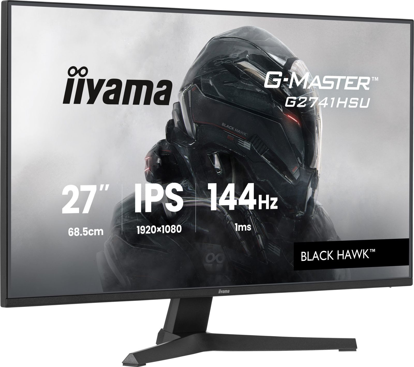 Iiyama 27 G2741HSU-B1 HDMI DP USB TFT-Monitor (1920 x 1080 px, Full HD, 144 Hz, IPS, Adaptive-Sync, Lautsprecher, HDCP)