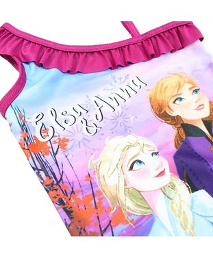 Disney Frozen Badeanzug Elsa & Anna Schwimmanzug mit Rüschendetails für Mädchen Gr. 98 - 128 cm