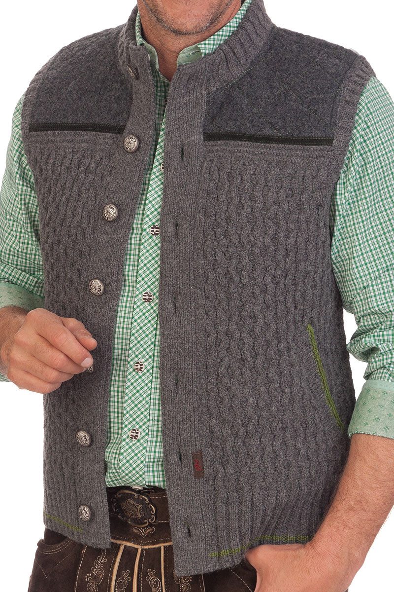 Spieth & Wensky Trachtenweste Trachtenweste - AXEL - mittelgrau