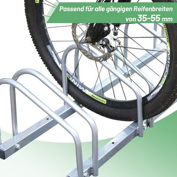 Bettizia Fahrradständer Fahrradständer für 3 Fahrräder Mehrfachständer 35-55mm Reifenbreite