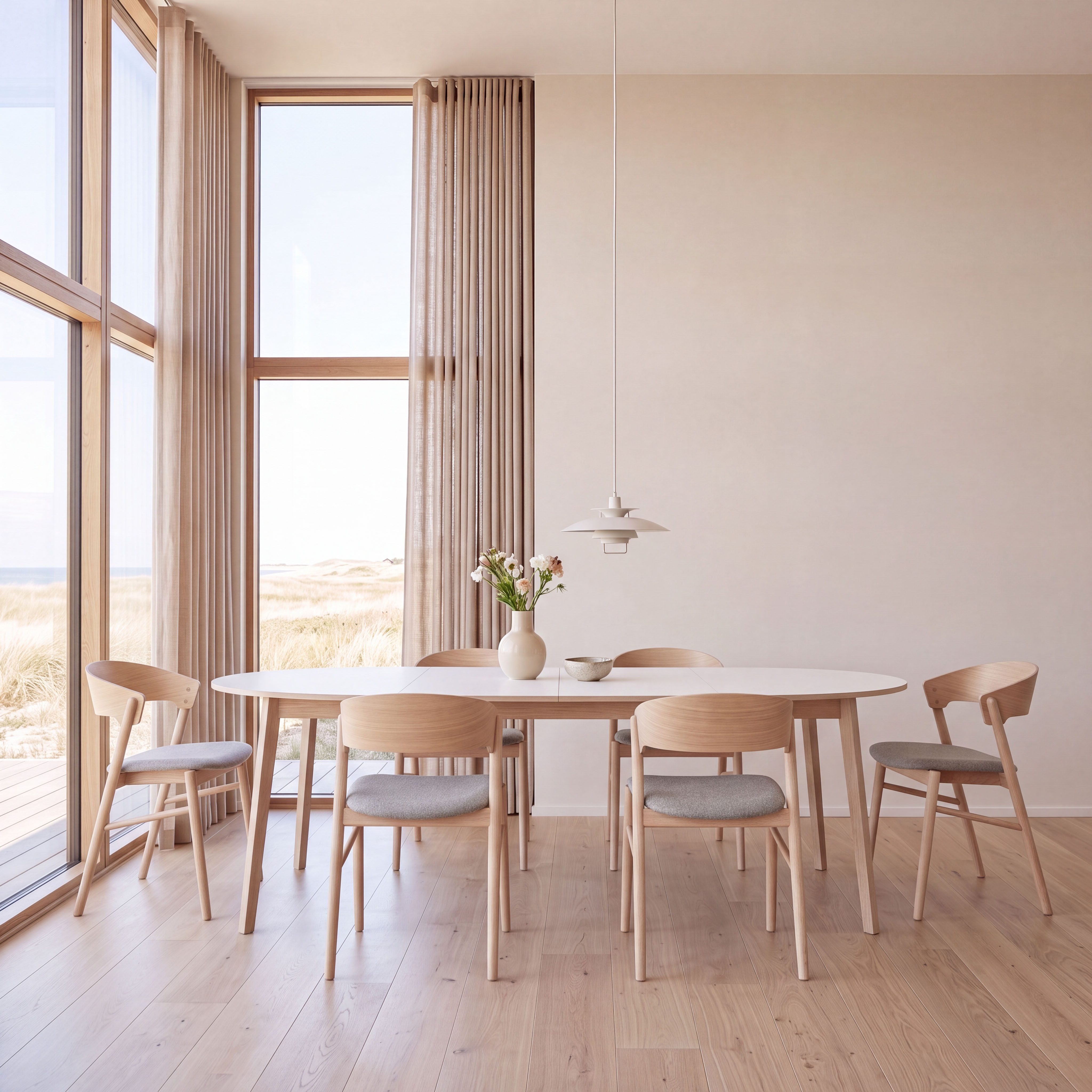 Hammel Furniture Esstisch Basic Single, rund/oval, ausziehbar Ø130–228 cm, mit 2 Einlegeplatten, Melamin/Massivholz – ideal für Familien, langlebig, Scandi Design