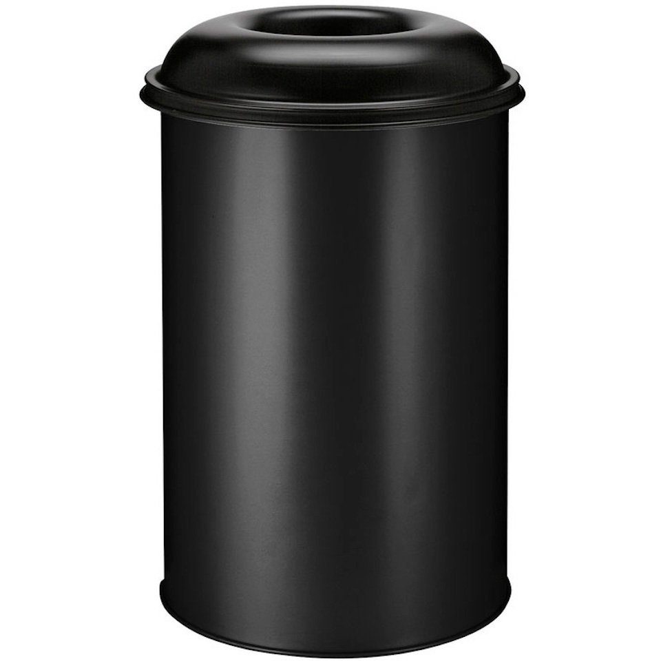 PROREGAL® Mülleimer Selbstlöschender Abfallsammler für den Innen- & Außenbereich, Schwarz