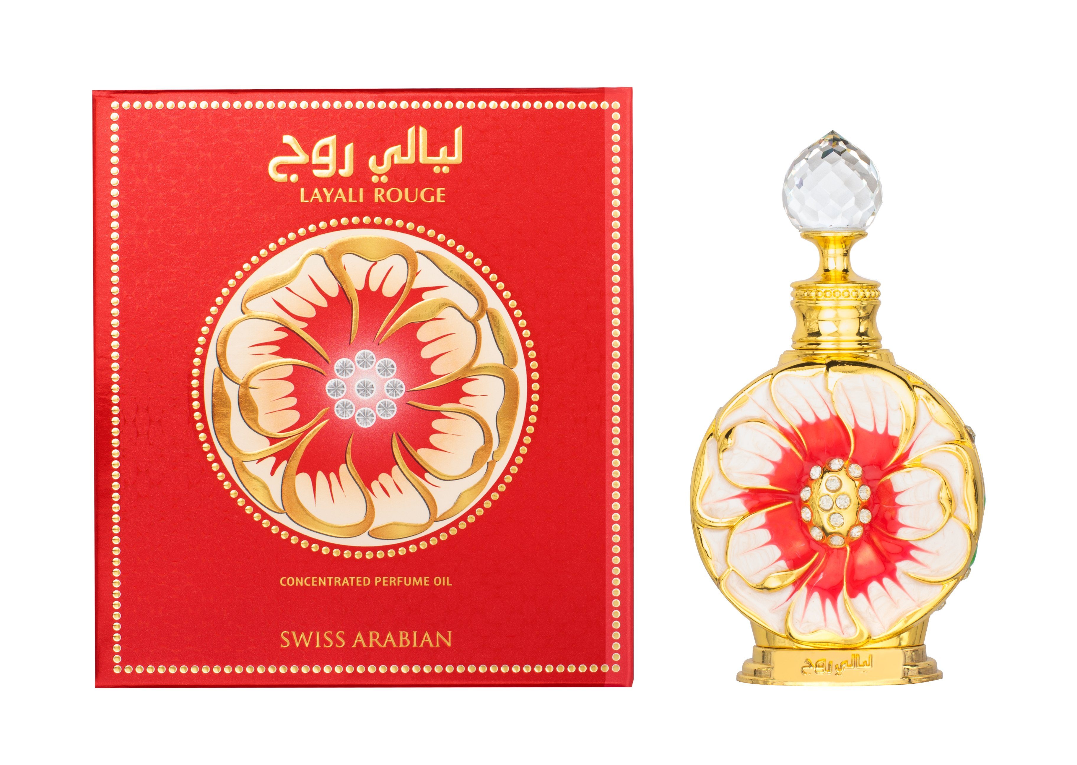 Swiss Arabian Öl-Parfüm Swiss Arabian konzentriertes Parfüm Öl Layali Rouge 15ml Unisex