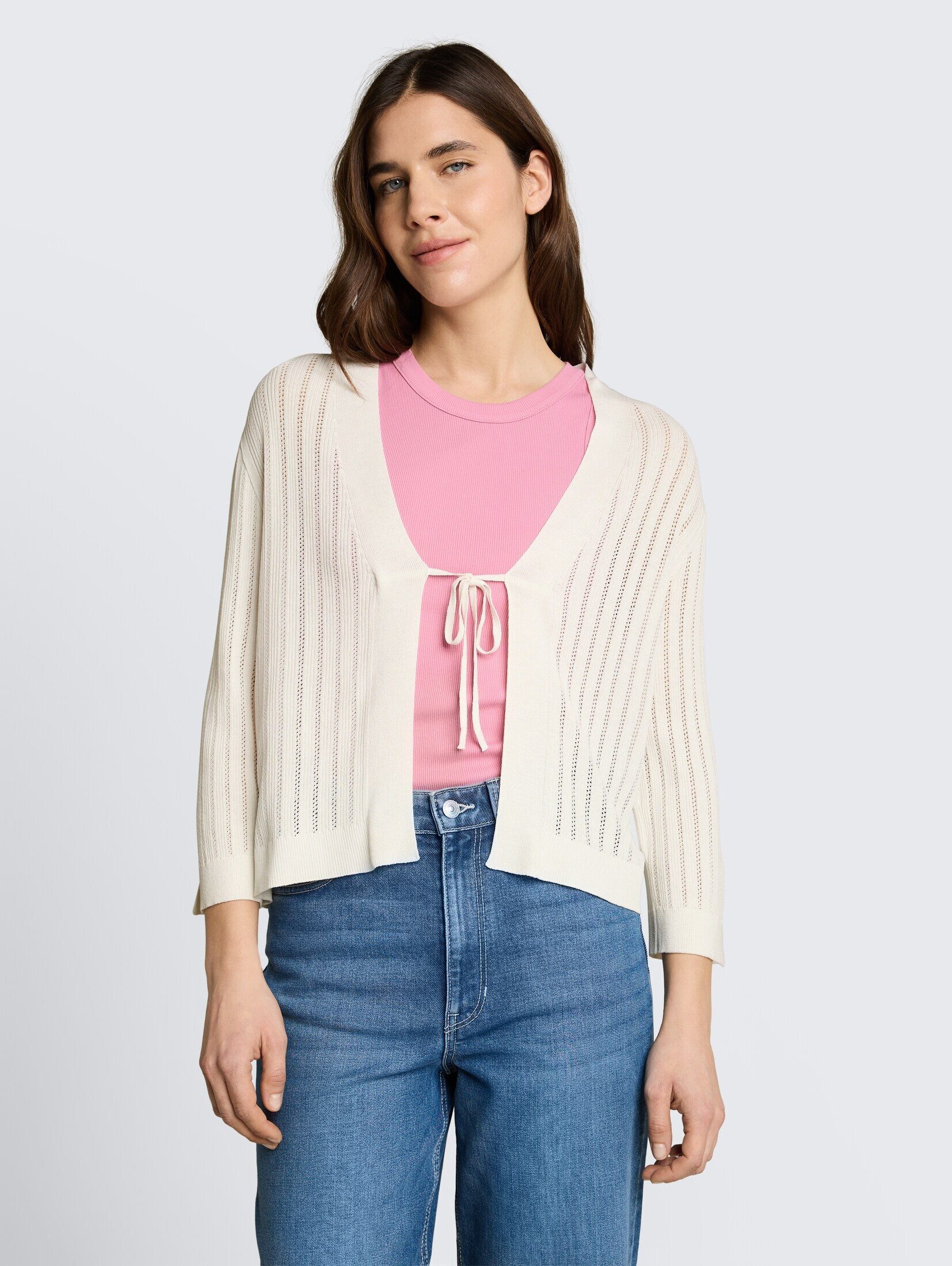 TOM TAILOR Cardigan Pullover & Strickjacken Cardigan mit Schleifendetail