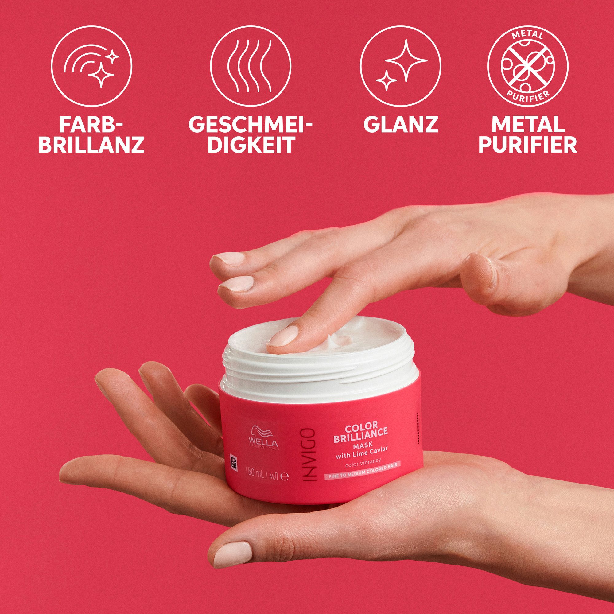 Wella Professionals Haarmaske CARE INVIGO COLOR BRILLIANCE VIBRANT COLOR MASK, intensiver Farbschutz, verstärkt Glanz, pflegend